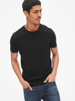Siyah Bisiklet Yaka Basic T-Shirt