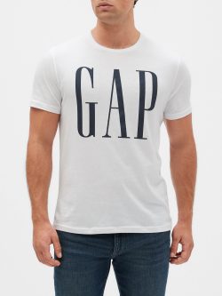 Beyaz Gap Logo Kısa Kollu T-Shirt