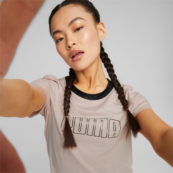 Puma – 522252_47 – PUMA Safari Glam Kısa Kol Kadın Antrenman Tişörtü