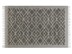 Madame Coco Neville Saçaklı Halı – Açık Gri / Bej – 200×290 cm