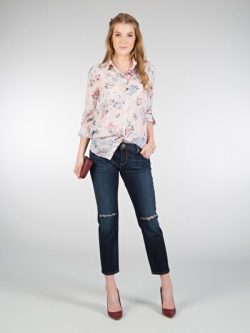 893 Julia Boyfriend Fit Orta Bel Crop Leg Kadın İndigo Jean Pantolon