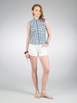 Mavi Kadın Gömlek K.kol