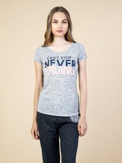 Gri Kadın Tshırt K.kol