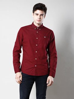 Bordo Erkek Gömlek U.kol