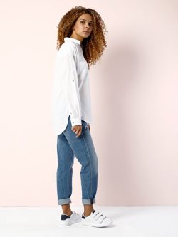 Beyaz Kadın Gömlek U.kol