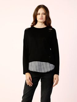 Siyah Kadın Tshırt U.kol