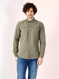 Haki Erkek Gömlek U.kol