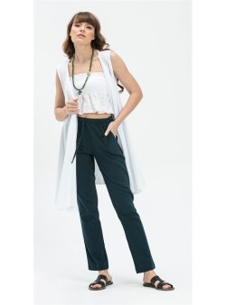 Yelek ELİŞ ŞİLE BEZİ Beyaz / Siyah