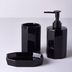 Linens Benji 3’Lü Banyo Seti Siyah