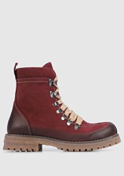 Kirmizi Deri Kadin Bot