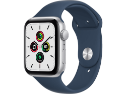APPLE Watch Series SE GPS, 44mm Gümüş Rengi Alüminyum Kasa ve Spor Kordon Akıllı Saat