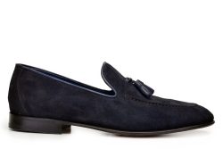 Lacivert Klasik Loafer Kösele Erkek Ayakkabı -9862-