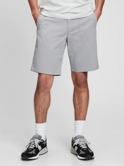 Gri GapFlex Washwell™ Essential Khaki Şort