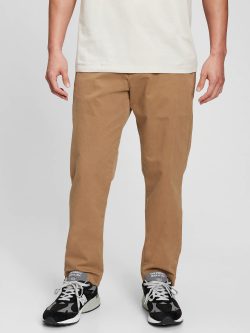 Kahverengi GapFlex Washwell™ Essential Straight Taper Khaki Pantolon