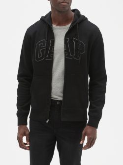 Siyah Gap Logo Kapüşonlu Sweatshirt