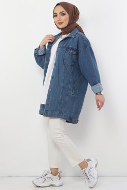 Ceket Tesettür Dünyası Buz Mavisi