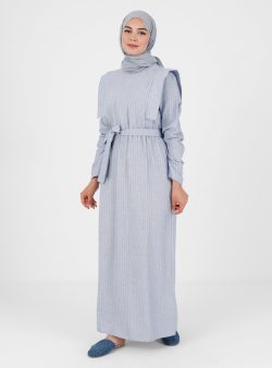 Tesettür Elbise Tavin İndigo