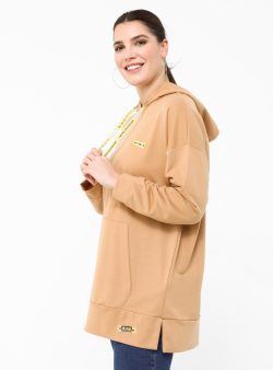 Büyük Beden Sweatshirt Alia Camel