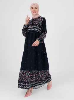 Tesettür Elbise ZENANE Lacivert