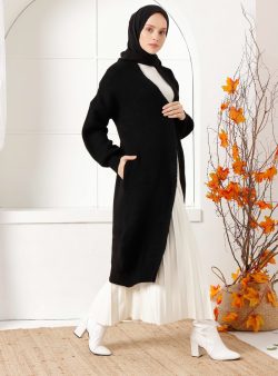 Triko Hırka İnşirah Siyah