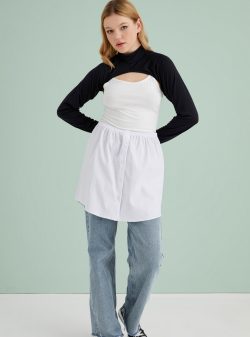 İçlik Etek Mirach Beyaz