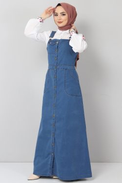 Tesettür Elbise Tesettür Dünyası Mavi / Derin Mavi / Lacivert