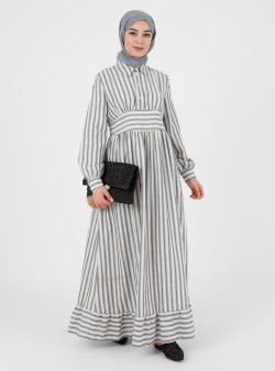 Tesettür Elbise Tavin Siyah