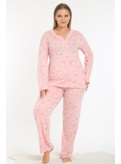 Büyük Beden Pijama Arıkan Pudra