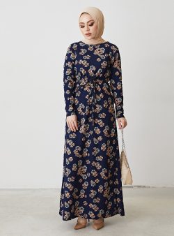 Tesettür Elbise Modaefa Lacivert