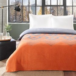 Taç Terry Çift Kişilik Battaniye Turuncu Turuncu