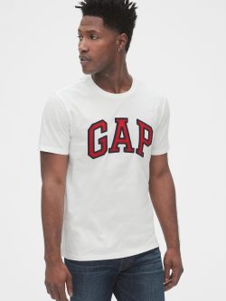 Beyaz Gap Logo Kısa Kollu T-Shirt