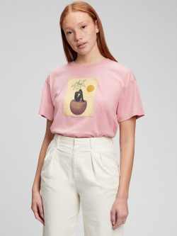 Pembe Gap x Yen Ospina 100% Organik Pamuk T-Shirt