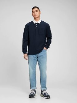 Açık Mavi Straight Taper Washwell™ GapFlex Jean Pantolon