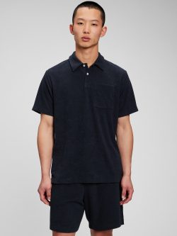 Lacivert Yumuşak Dokulu Polo T-Shirt