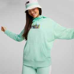 Puma – 535738_95 – PUMA SWxP Baskılı Kadın Kapüşonlu Sweatshirt