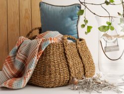 Madame Coco Coralise Büyük Hasır Sepet