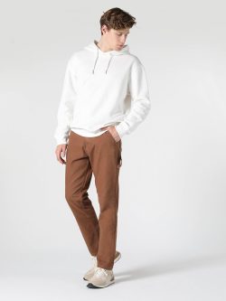 Regular Fit Orta Bel Düz Paça Kahverengi Erkek Pantolon