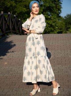 Tesettür Elbise Sevit-Li Lacivert