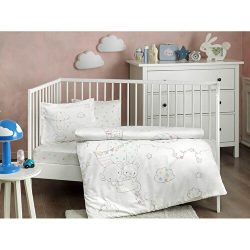 Taç Baloon Bebek Nevresim Takimi Mavi Yeşil