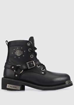 Becky Siyah Kadin Yağli Deri Bot 025z100423