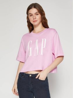 Pembe Gap Logo Crop T-Shirt