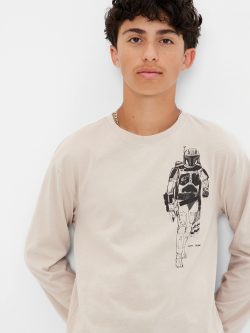 Krem Star Wars™ 0 Organik Pamuk Grafik Baskılı T-Shirt