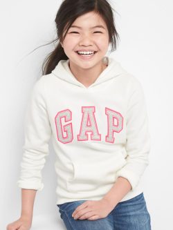 Beyaz Gap Logo Kapüşonlu Sweatshirt