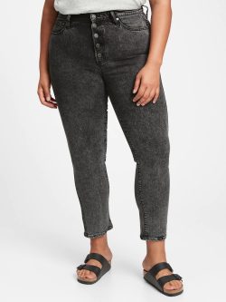 Siyah Vintage High Rise Slim Washwell™ Jean Pantolon