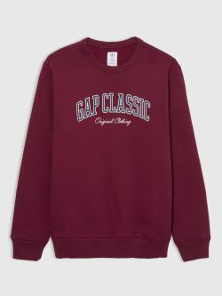 Bordo Gap Logo Bisiklet Yaka Sweatshirt