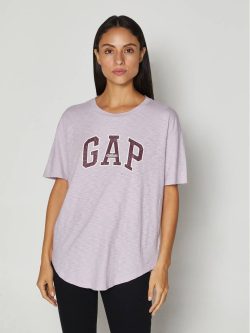 Lila Gap Logo Oversize T-Shirt