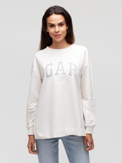 Bej Gap Logo Oversize Sweatshirt