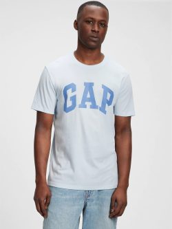 Açık Mavi Gap Logo Kısa Kollu T-Shirt