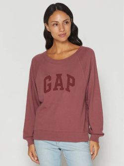 Bordo Gap Logo Bisiklet Yaka Sweatshirt