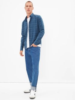 Mavi Untucked Stretch Poplin Gömlek